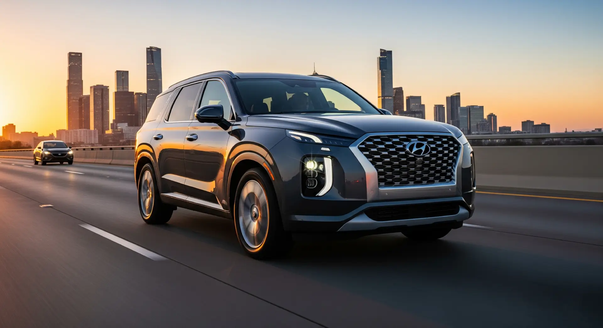 Hyundai Palisade SUV driving on highway