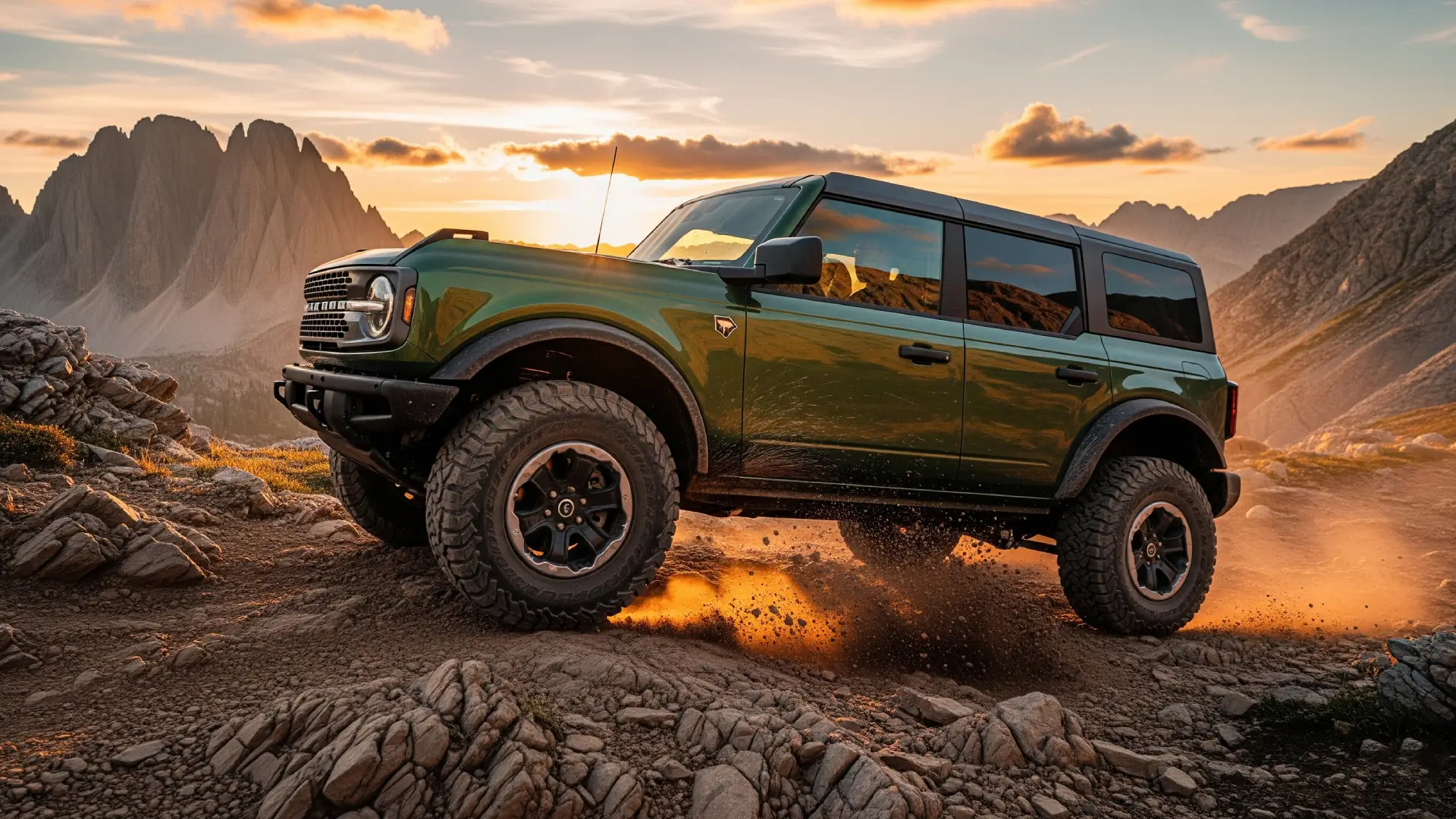2025 Ford Bronco climbing rugged mountain terrain