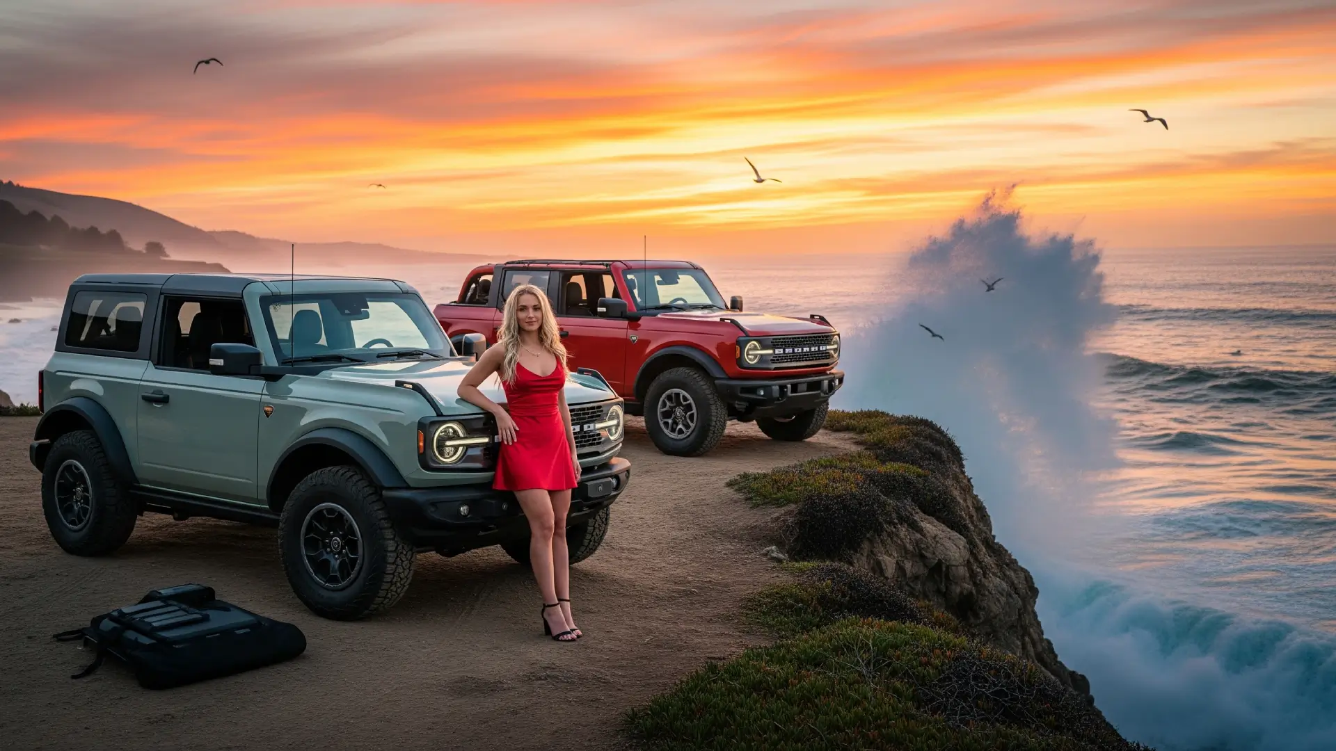 2025 Ford Bronco two-door and four-door variants side by side