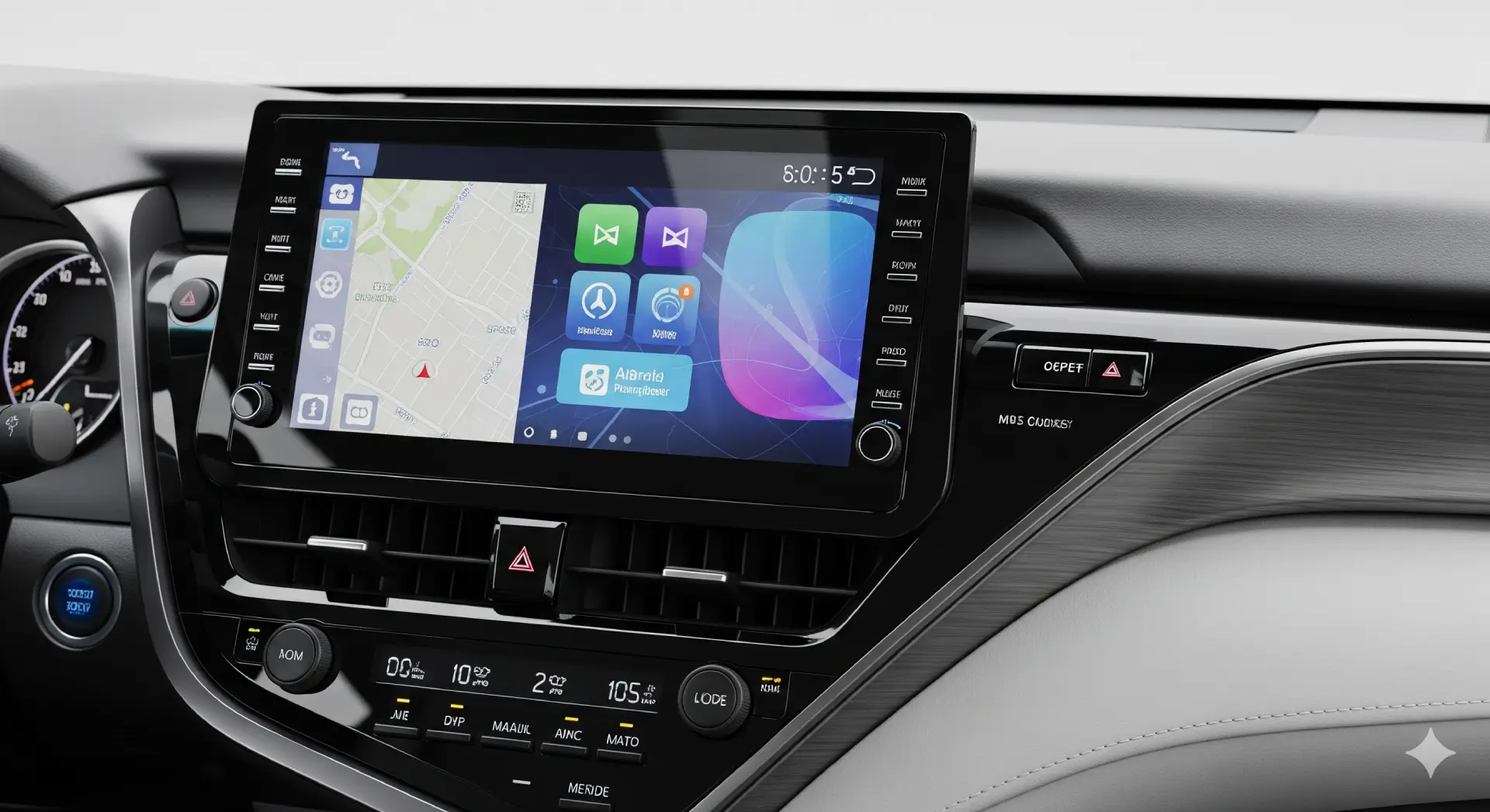 Infotainment system display in the 2025 Toyota Camry with upgraded interface