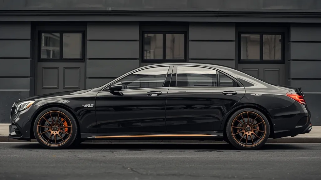 Mercedes-AMG S65 Final Edition showcasing exclusive black paint, bronze accents, and special badging.