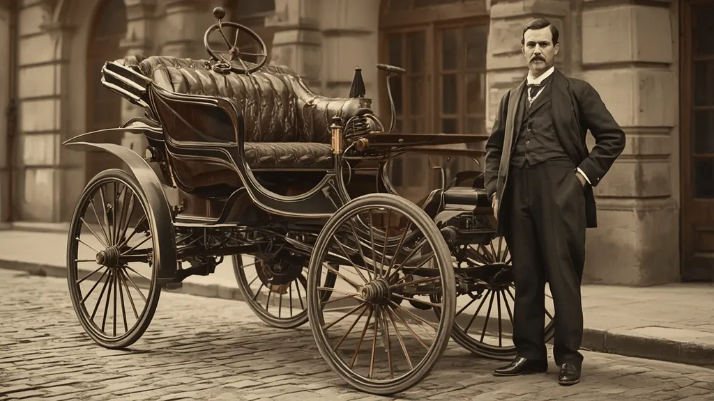 Karl Benz's Patent-Motorwagen, the world's first automobile, marking the start of Mercedes-Benz history.