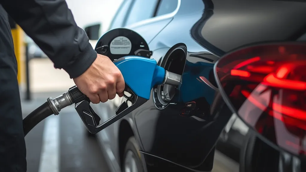 Mercedes-Benz E220D charging with AdBlue, illustrating its modern Euro 6 diesel emissions system.