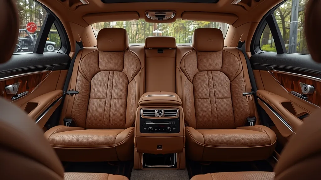 Luxurious rear interior of a Mercedes-Maybach S600/S680, featuring executive seats and premium S600 luxury features.