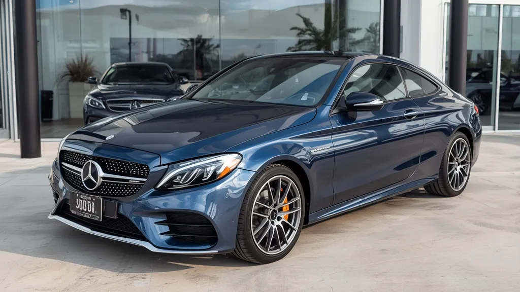 Used Mercedes C43 Coupe parked, representing value in the pre-owned market.