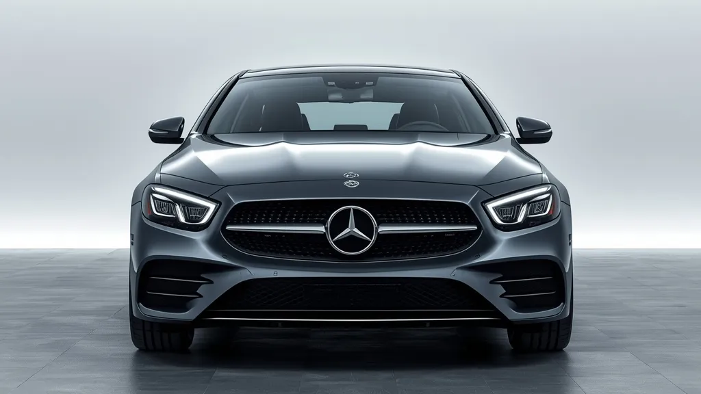 2024 Mercedes E-Class W214 elegant exterior design, sleek lines, LED lighting, luxury sedan profile.