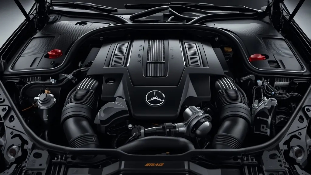 Clean Mercedes OM654 2.0L diesel engine, representing efficient power of the E220d.