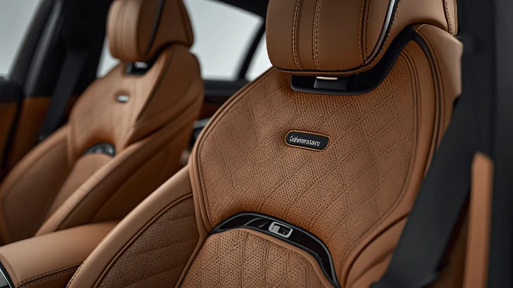 Mercedes-Maybach S-Class bespoke interior customization through the Manufaktur program with unique stitching.