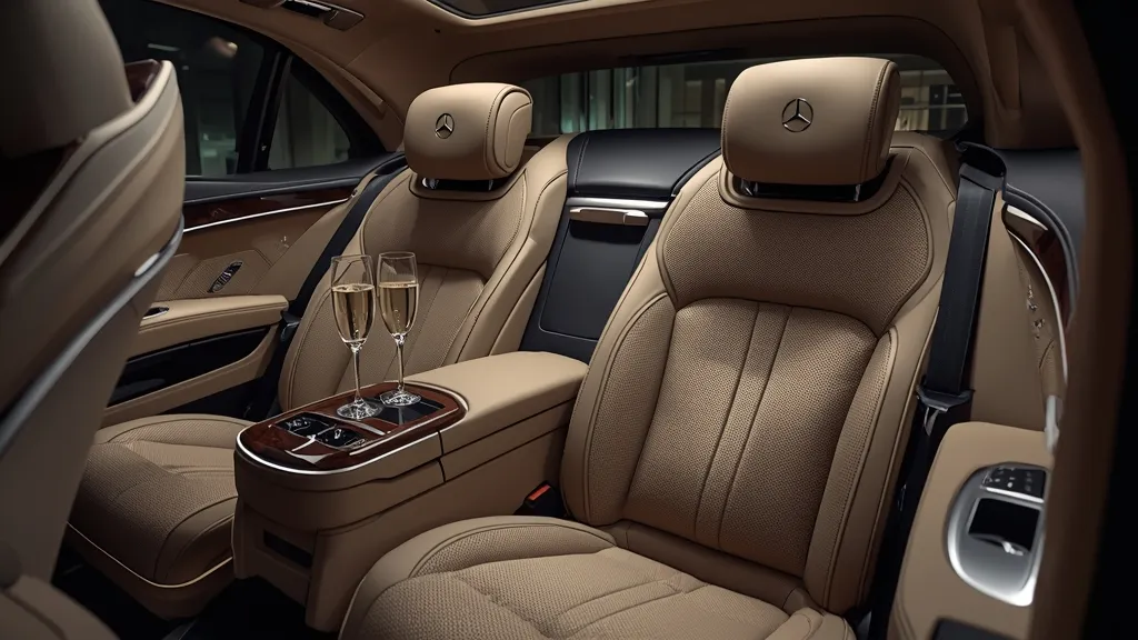 Maybach S680 interior features, luxurious rear executive seats, opulent cabin design, ultimate comfort.