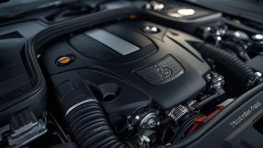 Mercedes S500 2024 EQ Boost engine, 3.0L inline-six, mild hybrid technology.
