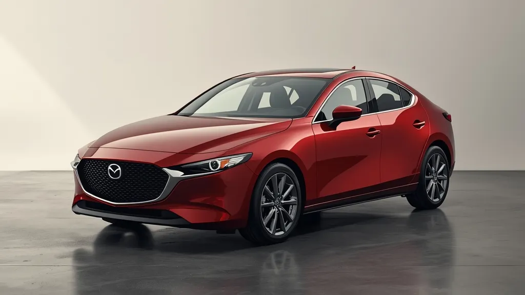 Sleek 2020 Mazda 3 sedan in metallic red, showcasing elegant Kodo design and premium appeal.