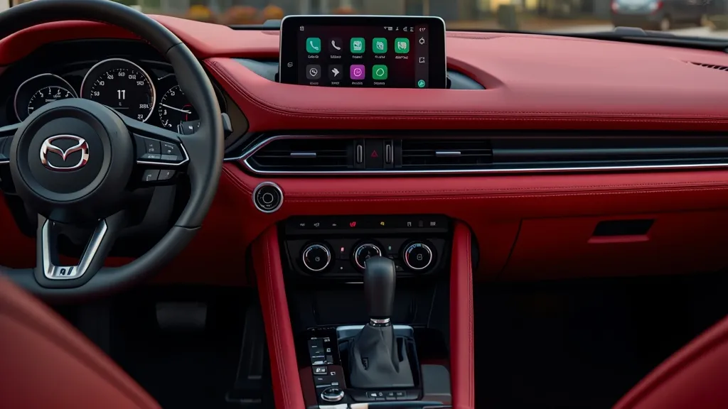 Luxurious 2022 Mazda 3 interior with premium materials, Mazda Connect rotary controller, and comfortable leather seats.