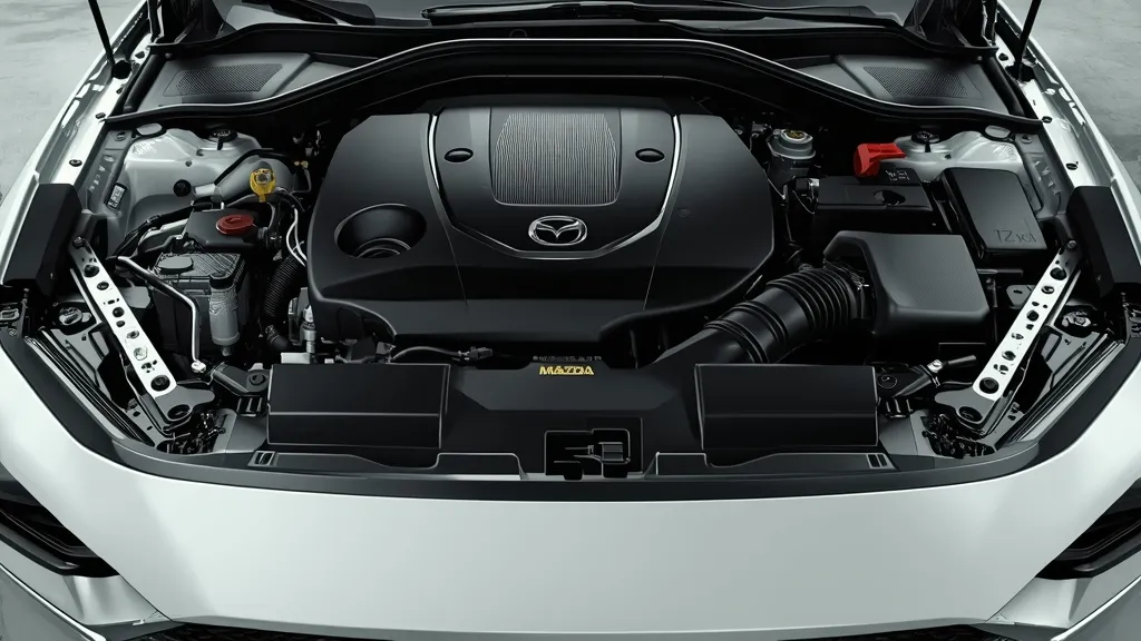 Powerful 2.5L turbocharged engine of 2023 Mazda 3, highlighting its performance capabilities.