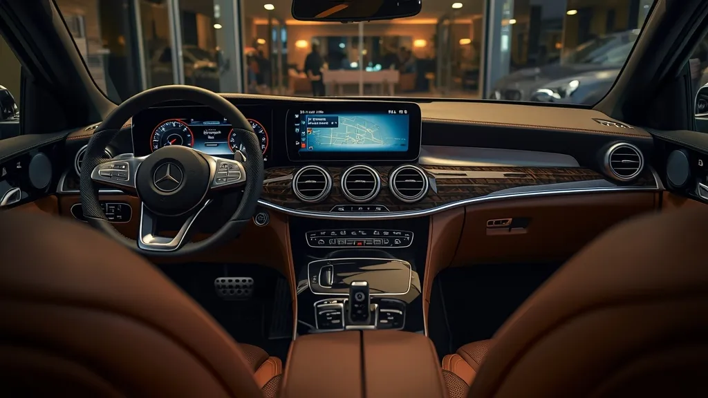 2024 Mercedes GLC interior showcasing the MBUX infotainment system and digital cockpit.