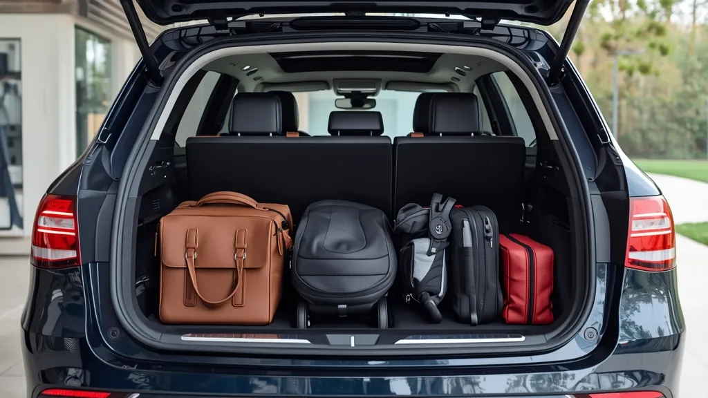 Spacious boot of the Mercedes-Benz GLC 200 4MATIC, showcasing its generous boot capacity with luggage for a family trip.