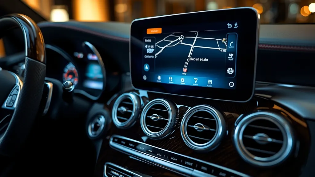 Mercedes-Benz GLC 200 interior showcasing MBUX infotainment screen and premium options.