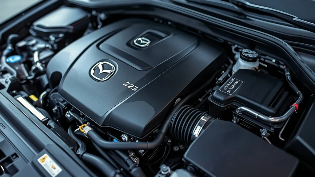 Mazda 3 Premium engine bay, highlighting Skyactiv-G 2.5L engine for powerful, efficient performance.