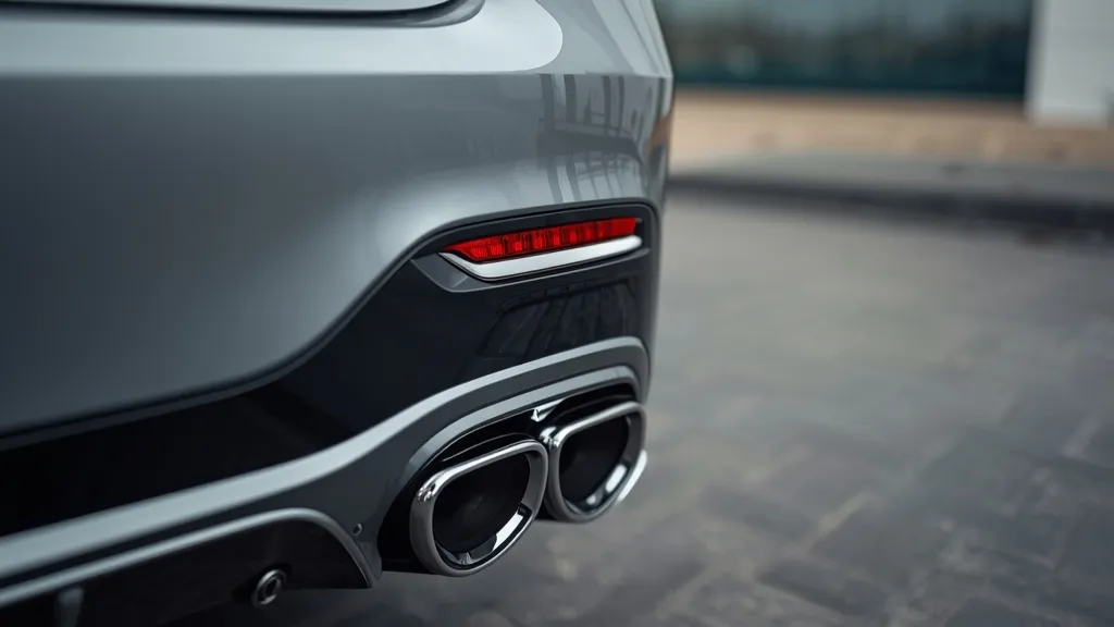 A close-up shot of the rear of the GLC 63 S Coupe, highlighting the "E PERFORMANCE" badge and quad exhaust tips.