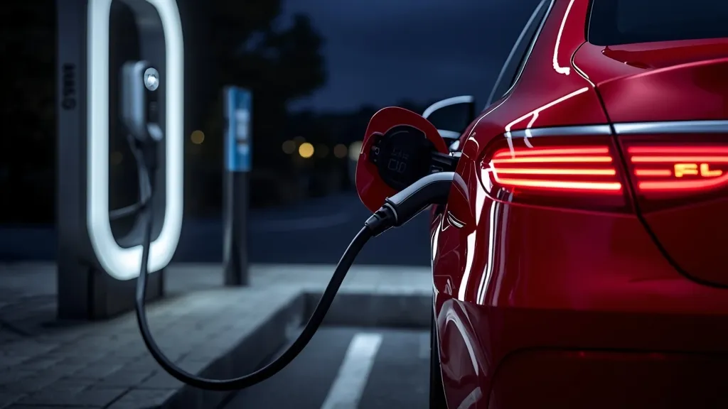 Mercedes-Benz EQS Saloon fast charging at a modern public station, highlighting EQS charging infrastructure compatibility.