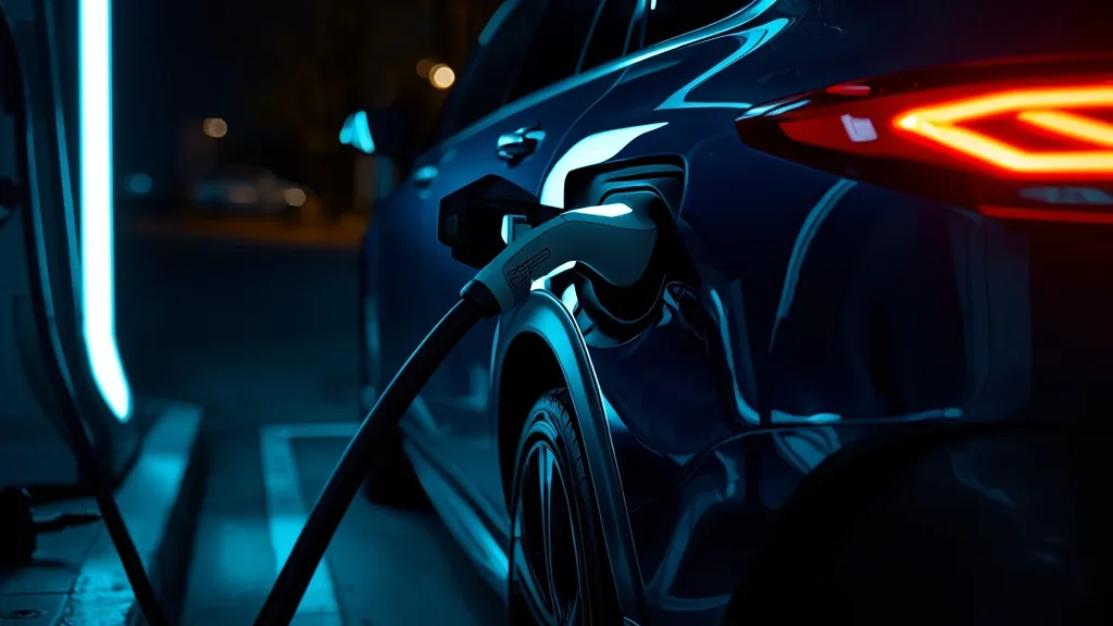 Mercedes EQS charging at a high-speed Mercedes-Benz EQ charging network station, highlighting fast charging.