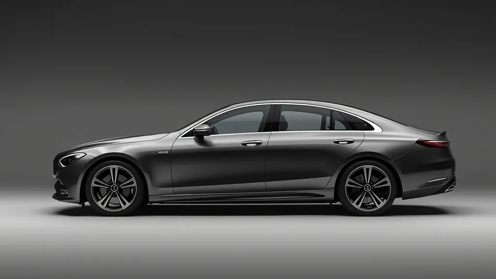 Side profile of the Mercedes EQS, highlighting its aerodynamic "one-bow" design for optimal efficiency.