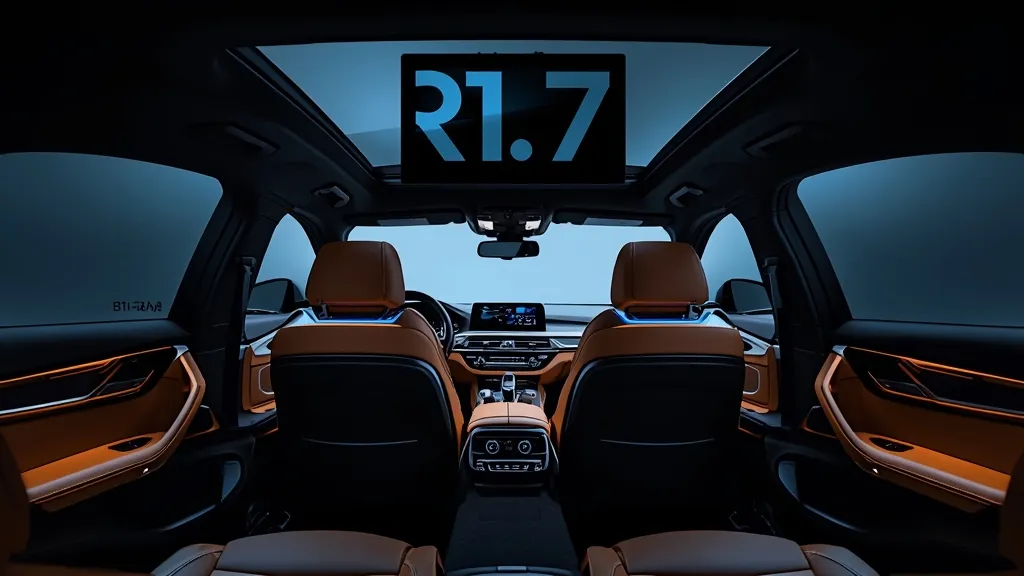 BMW i7 rear passenger cabin with the Theatre Screen deployed, showcasing ultimate luxury and entertainment.