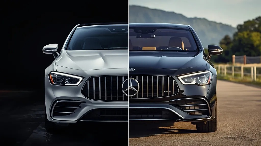 Mercedes EQS vs S-Class exterior comparison, highlighting design differences in electric vs ICE luxury sedans.