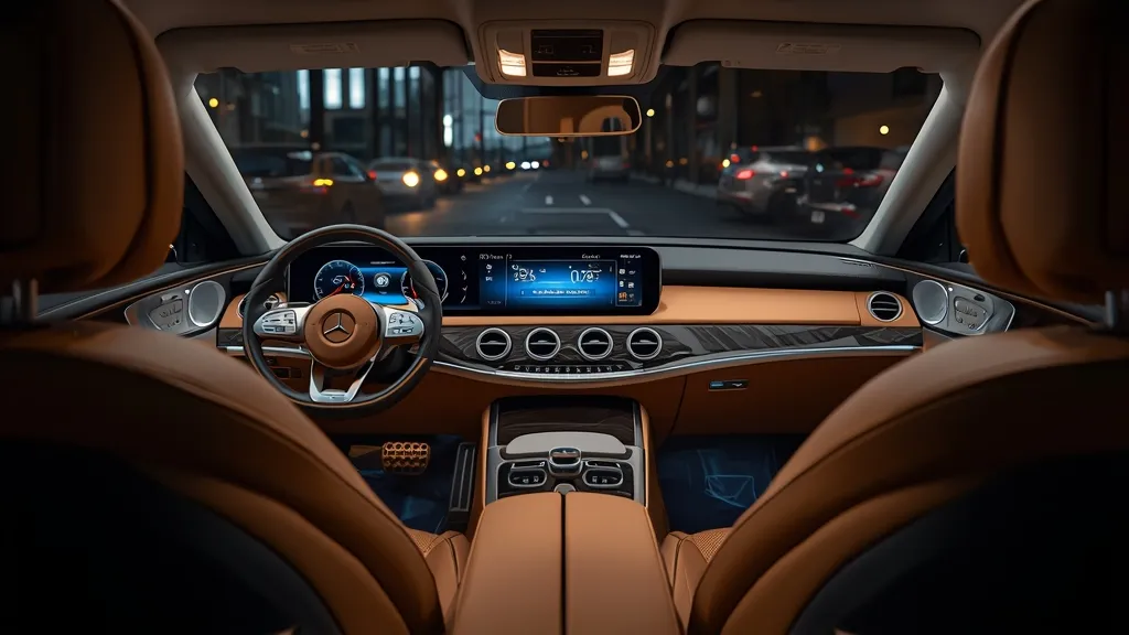 Mercedes EQS 580 interior showing the MBUX Hyperscreen with driver and passenger displays