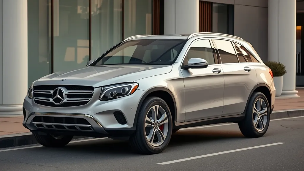 2024 Mercedes GLC 300 price: Sleek silver SUV parked elegantly, showcasing luxury and base MSRP.