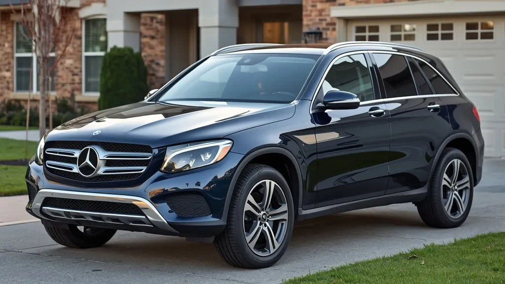 Used Mercedes GLC 300 prices: A well-maintained pre-owned GLC 300 parked, representing depreciation value.