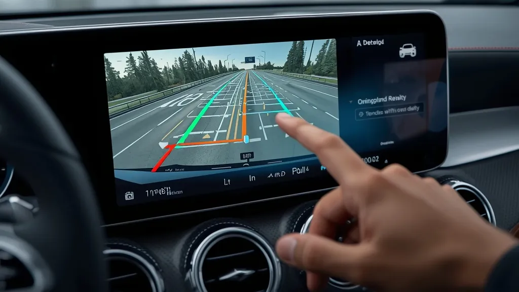 Mercedes GLC MBUX infotainment system displaying augmented reality navigation and voice control.