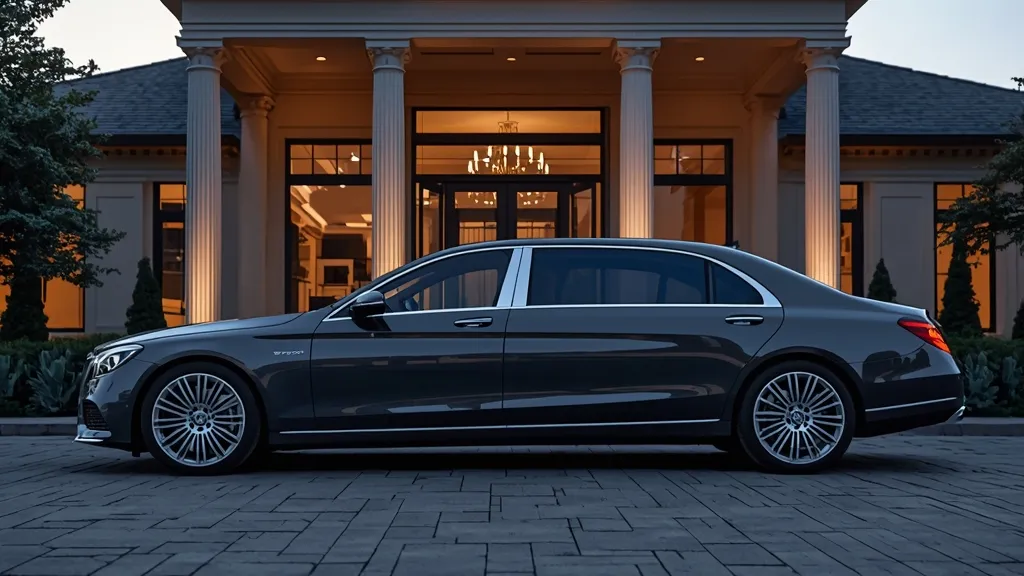 Majestic Mercedes-Maybach W222 exterior, showcasing its extended wheelbase and elegant design.