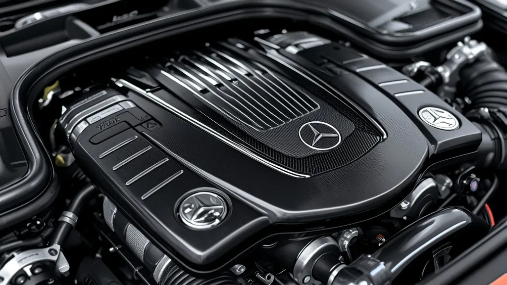 Powerful V12 luxury sedan W222 engine bay, showcasing the sophisticated Mercedes-Maybach S600/S650 powerplant.