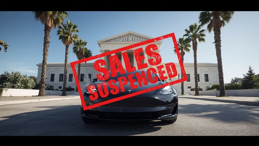 Tesla, Autopilot, Full Self-Driving, false advertising, California DMV, sales suspension, automotive regulations, consumer lawsuit 1