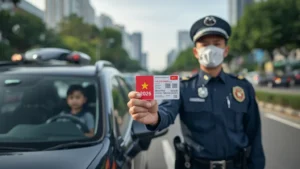 Vietnam traffic law 2026, child car seat regulation Vietnam, driver license points system, vehicle registration fee Vietnam, road safety regulations, traffic enforcement cameras 1