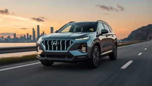 Hyundai Santa Fe facelift, 2025 Hyundai Santa Fe, EREV SUV, Hyundai Pleas Connect, Hyundai Santa Fe specs, Hyundai SUV redesign, hybrid SUV 2025 1
