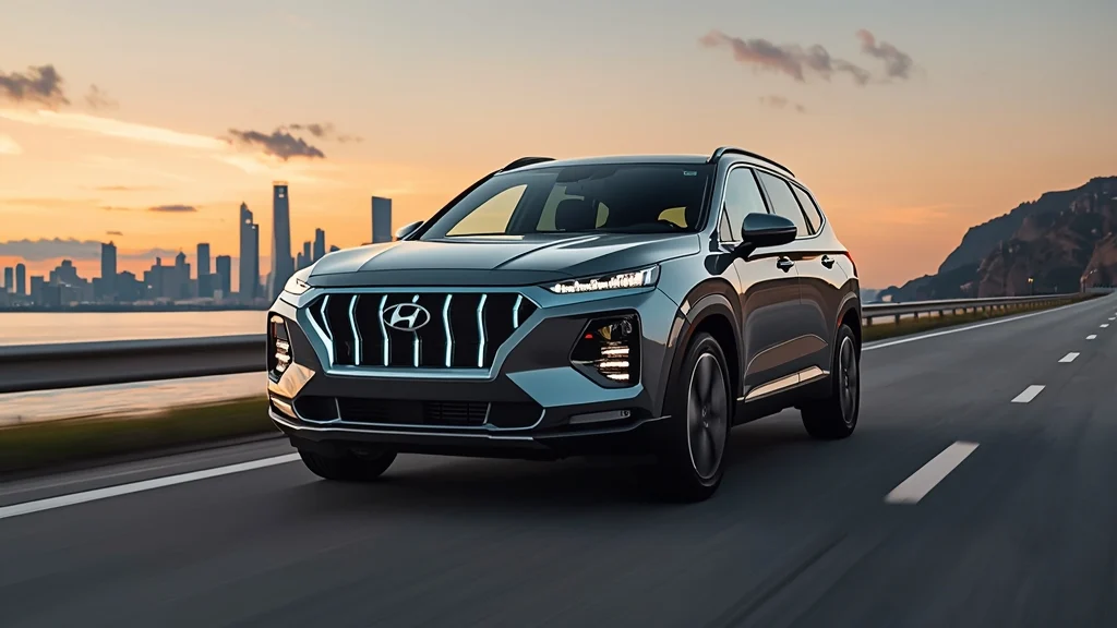 Hyundai Santa Fe facelift, 2025 Hyundai Santa Fe, EREV SUV, Hyundai Pleas Connect, Hyundai Santa Fe specs, Hyundai SUV redesign, hybrid SUV 2025 1