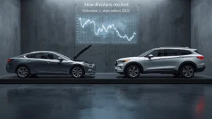 Vietnam car market, slow selling cars Vietnam, 2025 car sales Vietnam, sedan sales Vietnam, SUV sales Vietnam, high price cars Vietnam, imported cars Vietnam 1