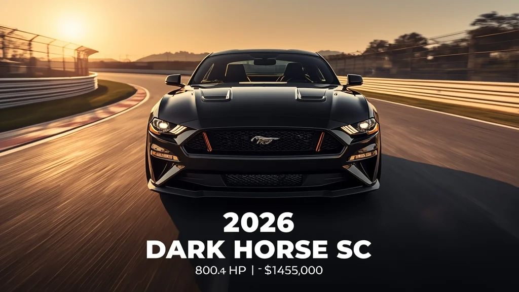 Ford Mustang Dark Horse SC, 2026 Mustang specs, Predator 5.2L engine, carbon fiber wheels, performance sedan price, Ford Racing 2026, high performance car 1