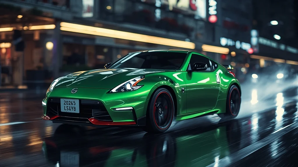 Nissan Z facelift, 2026 Nissan Z, Nissan Z manual transmission, G‑nose design, Unryu Green Nissan Z, Nissan Z upgrades, Tokyo Auto Salon 1