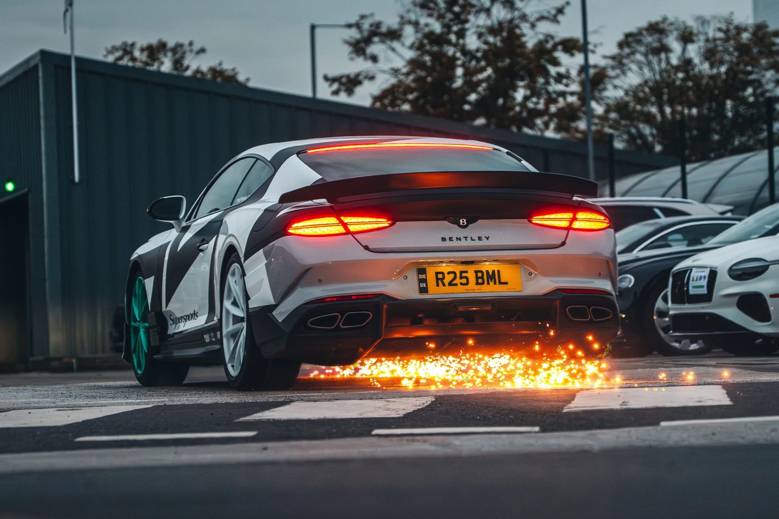 Bentley Supersports, Gymkhana, Travis Pastrana, Bentley Crewe factory, supercar drift, V8 twin turbo, luxury performance car 4