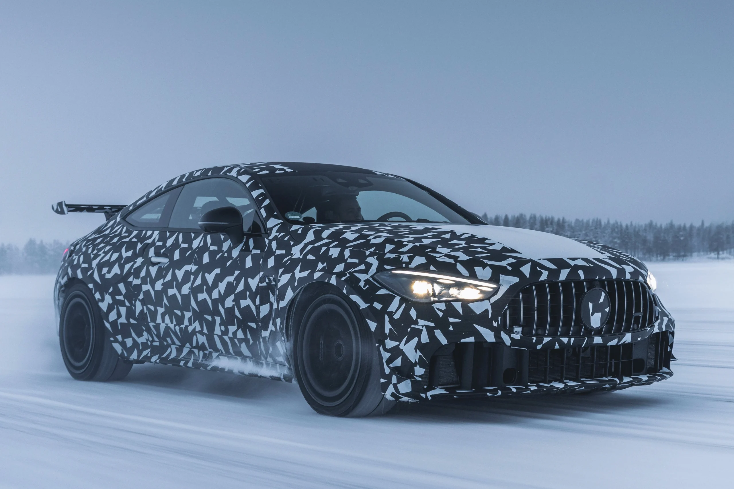 Mercedes-Benz Mythos, Mercedes AMG supercar, V8 luxury sports car, Mercedes CLE platform, high-performance coupe, limited edition supercar, Swedish testing 2