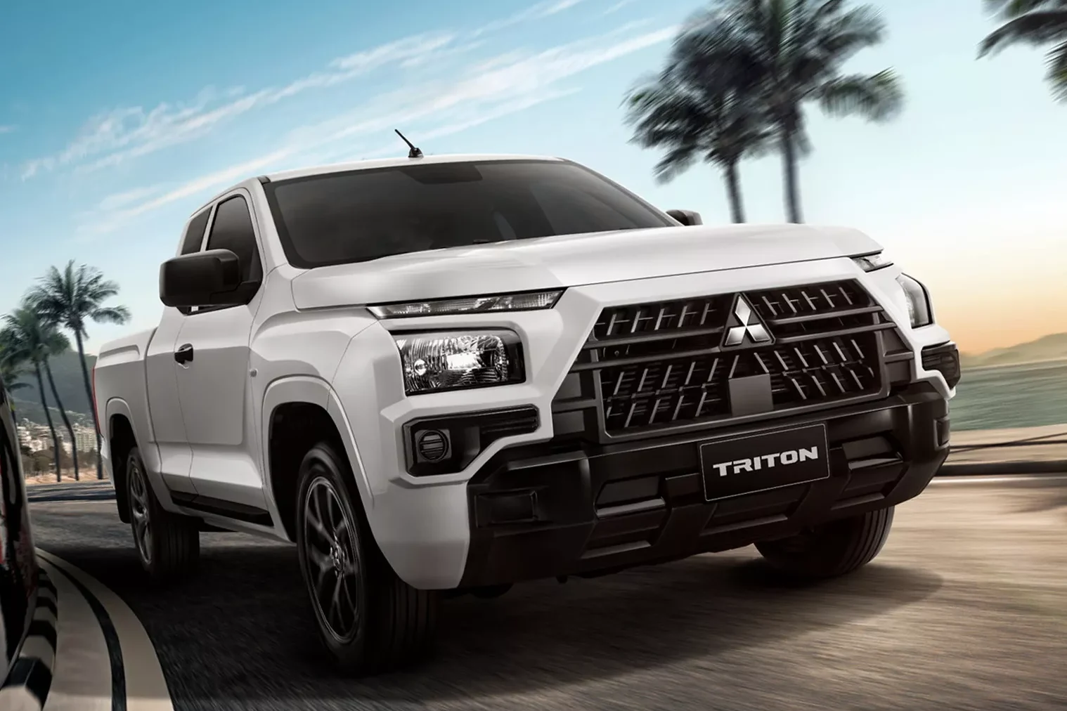 Mitsubishi Triton Street, Thailand pickup, 2.4L turbo diesel, Dynamic Shield grille, sporty pickup, Mega Cab, off‑road truck, $20,600 price 2