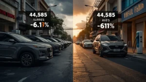 cheap gasoline cars Vietnam, small SUV Vietnam, electric car sales Vietnam, VinFast VF3, VinFast VF5, Korean car market decline, automotive market trends 1