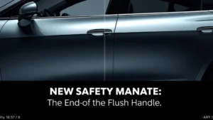 China car safety, EV door handles, flush door handles, automotive regulations, vehicle safety, car design, MIIT, automotive industry 1