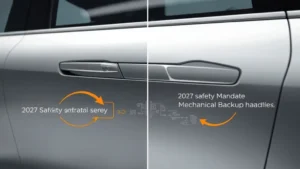 China EV door handle ban, retractable door handles, automotive safety regulations, electric vehicle design, global car market, vehicle rescue safety, MIIT standards, 2027 automotive rule 1