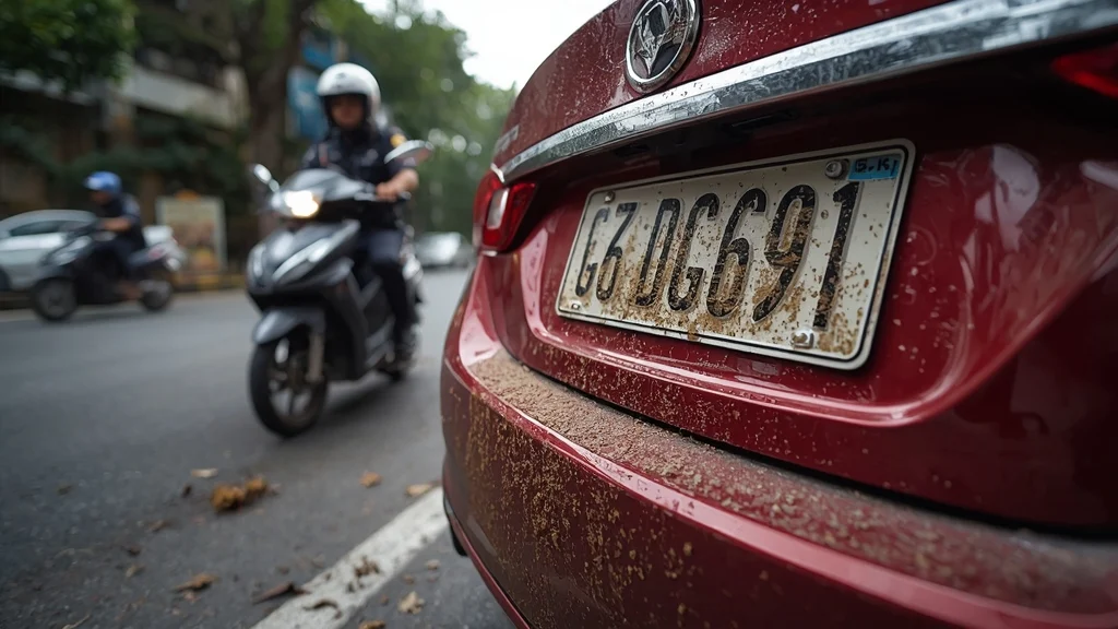 license plate fines, vehicle registration penalties, traffic violations Vietnam, road safety, driver points deduction, number plate tampering, traffic law Decree 168 1