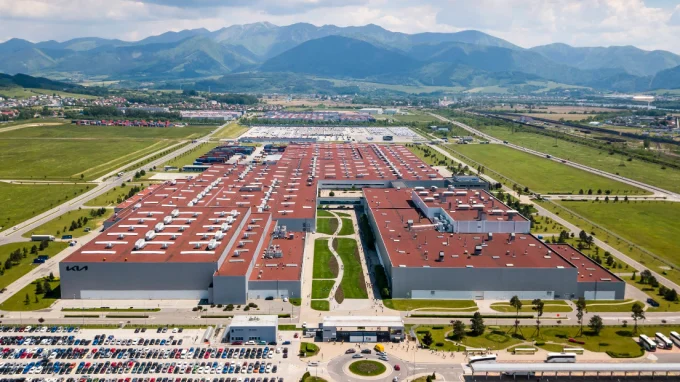 Slovakia car manufacturing, Europe auto production hub, Kia Zilina plant, electric vehicle production Slovakia, Central Europe automotive industry, low labor cost automotive, auto industry jobs Slovakia 2