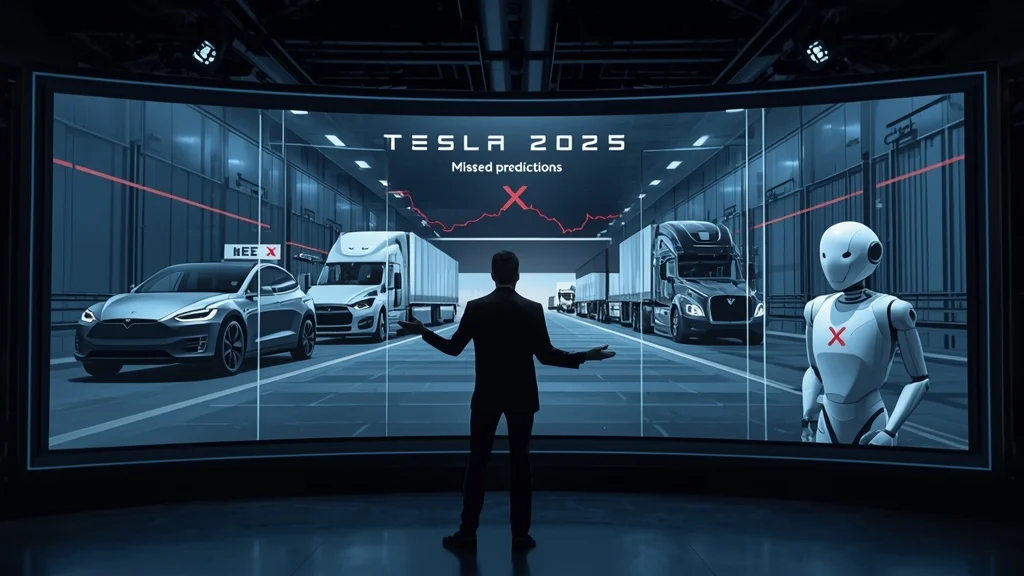 Tesla 2025 predictions, Elon Musk forecast, Tesla production decline, robotaxi, Tesla Semi, Optimus robot, Tesla sales Europe 1