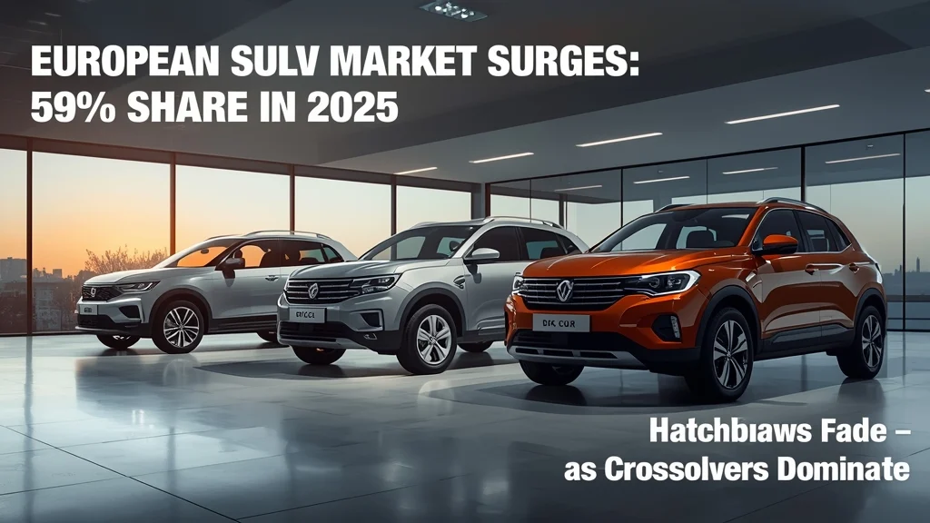 European SUV market, SUV sales Europe, hatchback decline Europe, best selling SUVs 2025, Dacia Sandero sales, Volkswagen T-Roc, automotive trends Europe, crossover popularity 1